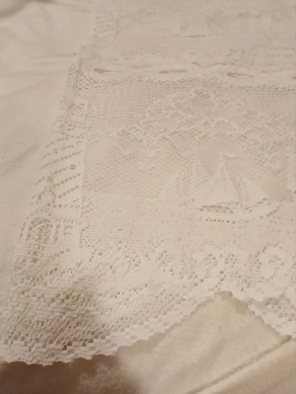 Heritage Cream Lace Lighthouse Curtain Panel